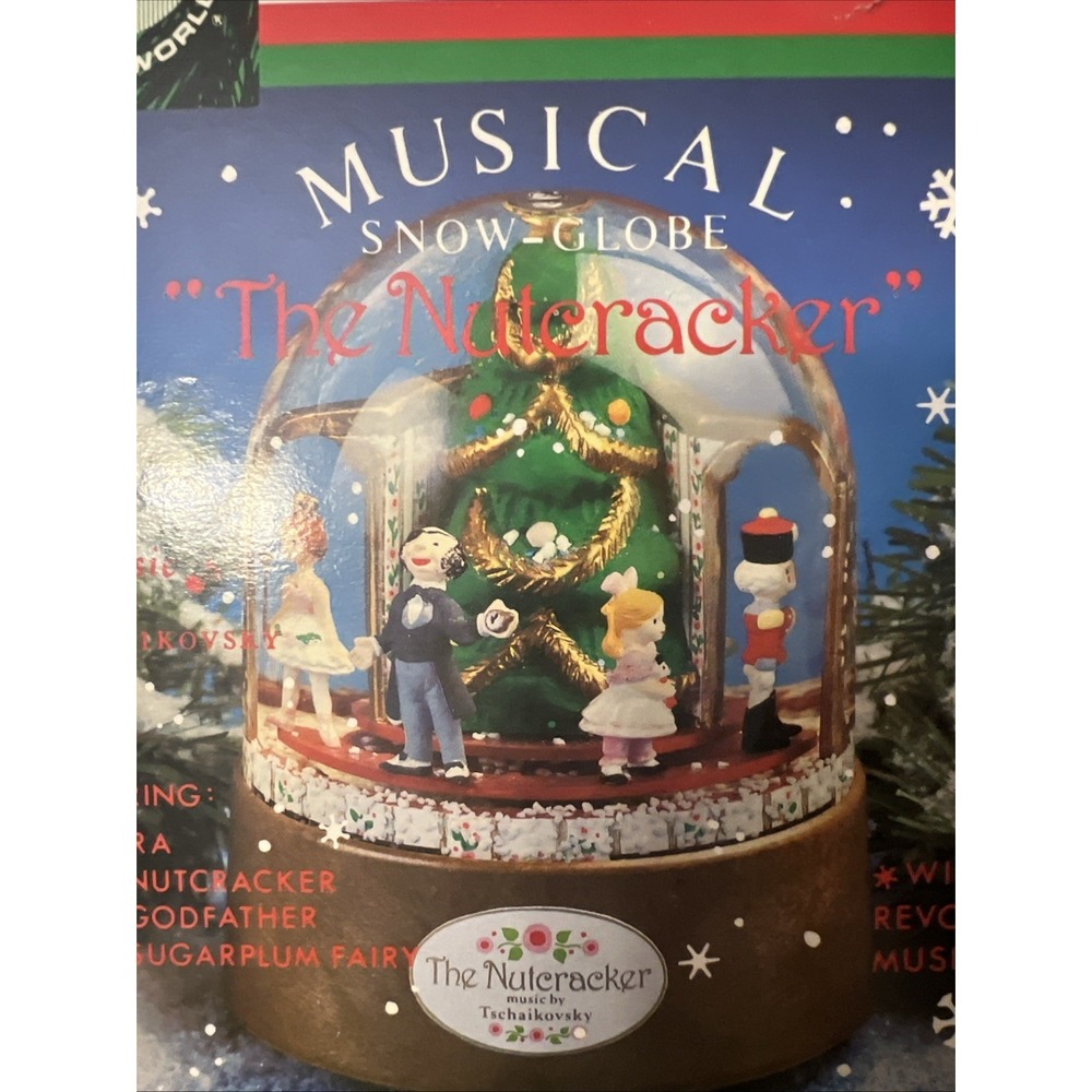 Vintage Santa's World Musical Snow Globe The Nutcracker Music & Motion